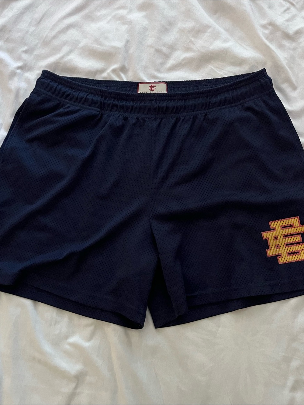 FW20 Eric Emanuel EE Basic/Core Short Navy/Mauve/Yellow Size XL 2020
